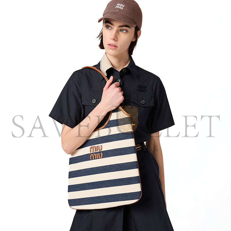 M1v M1v ivy canvas and leather bag 5bg231_2ibb (40*35cm)